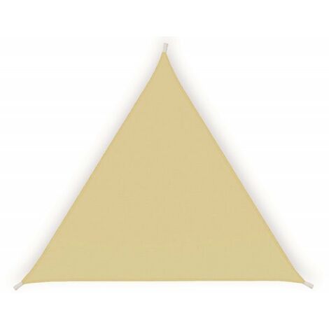 Tenda a vela parasole, ombreggiante, in poliestere impermeabile 5x5x5mt beige Fredi