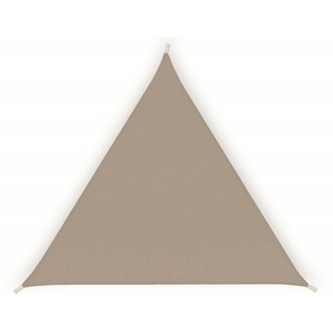 Tenda a vela parasole, ombreggiante, in poliestere impermeabile 5x5x5mt tortora Fredi