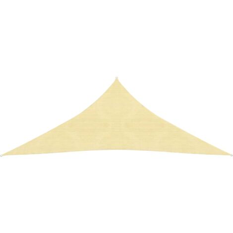 Tenda a vela triangolare per ombrellone in HDPE 3,6 x 3,6 x 3,6 m beige 020008593
