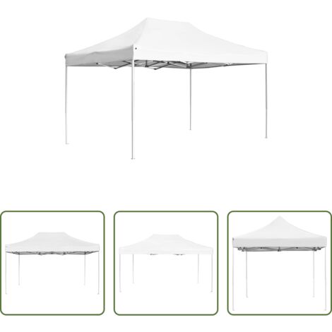 Tenda all'aperto -  Gazebo Professionale Pieghevole Alluminio 4,5x3 m Bianco