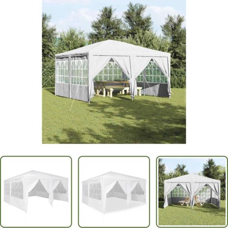 Tenda all'aperto -  Tenda Party Bianco 400 x 400 x 266 cm Polietilene