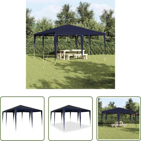 Tenda all'aperto -  Tenda Party Blu 400 x 400 x 266 cm Polietilene e Acciaio