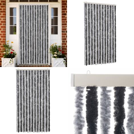 Tenda Antimosche Grigia e Nera 100x220 cm in Ciniglia - Mosche - Zanzare