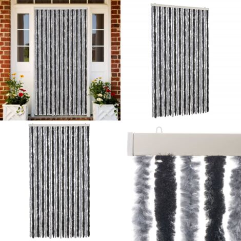 Tenda Antimosche Grigia e Nera 100x230 cm in Ciniglia - Mosche - Zanzare