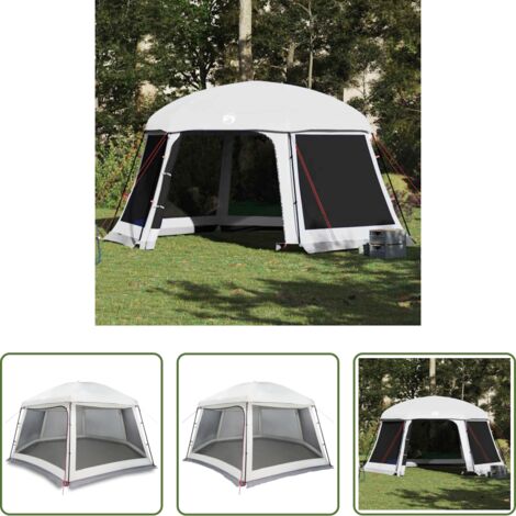 Tenda antipioggia -  Tenda da piscina con Patta Rimovibile&Pareti in Rete 512x458 cm