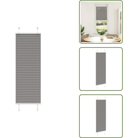 Tenda antracite - vidaXL Tenda Plissettata Antracite 45x150 cm Larghezza Tessuto 44,4 cm - Tenda per finestra