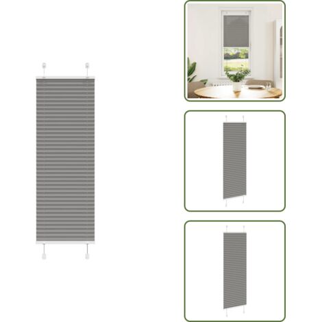 Tenda antracite - vidaXL Tenda Plissettata Antracite 50x150 cm Larghezza Tessuto 49,4 cm - Tenda per finestra