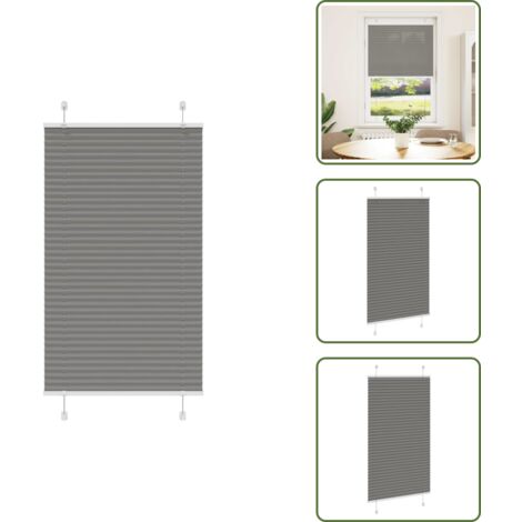 Tenda antracite - vidaXL Tenda Plissettata Antracite 70x150 cm Larghezza Tessuto 69,4 cm - Tenda per finestra