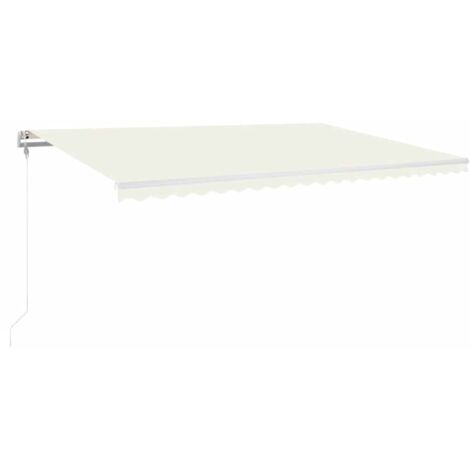 Tenda Automatica con Sensore Vento e LED 500x350 cm Crema vidaXL