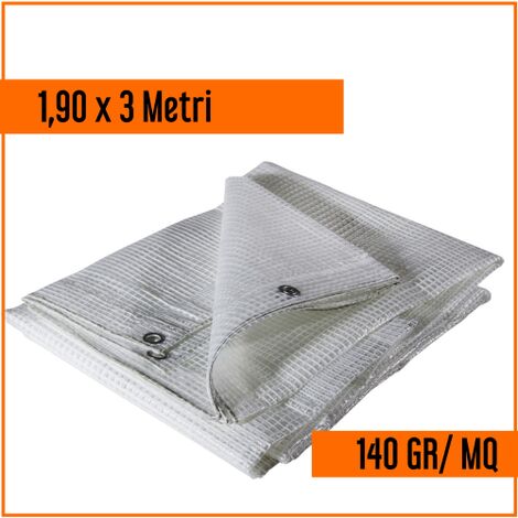 TELONE OCCHIELLATO VERDE IMPERMEABILE E ANTISTRAPPO PAPILLON 6x4 MT.