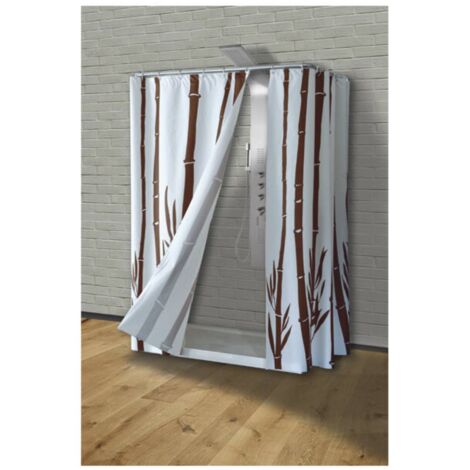 TENDA BAMBOO CM.120X200 BIANCO/MARRONE