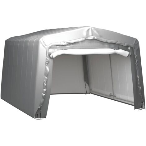 Tenda Capannone 370x370 cm Grigio Acciaio vidaXL