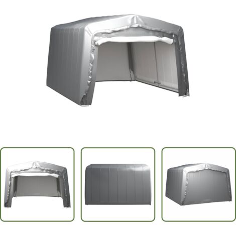 Tenda capannone -  Tenda Capannone 370x370 cm Grigio Acciaio