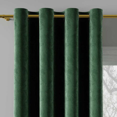 Tenda con occhielli 140x250 Agnes Velvet Emerald