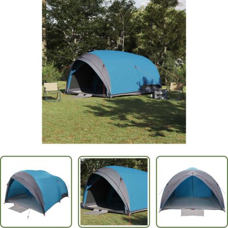 Tenda con tetto -  Tenda tunnel con tetto Blu 410 x 285 x 198 cm taffetà