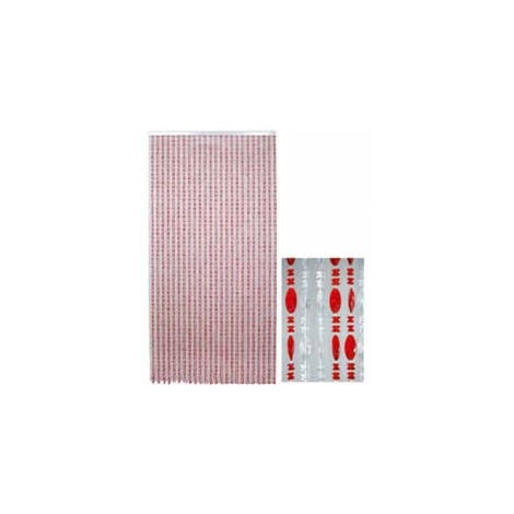 Tenda Corallo Rosso-Cristallo - 96 fili cm.120x230h.