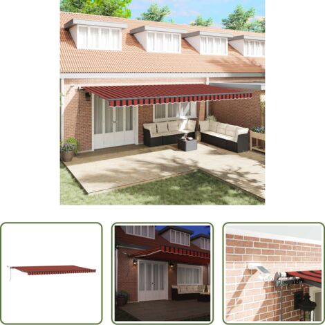 Tenda da balcone -  Tessuto per Tenda arancione e marrone 600 × 300 cm Poliestere