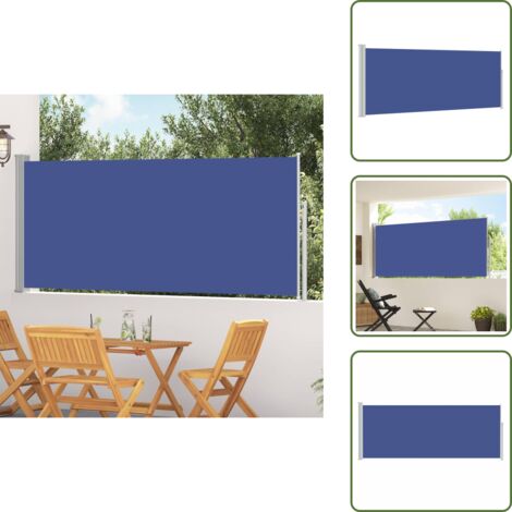 Tenda da balcone - vidaXL Tenda da Sole Laterale Retrattile 120 x 300 cm Blu - Tenda da patio
