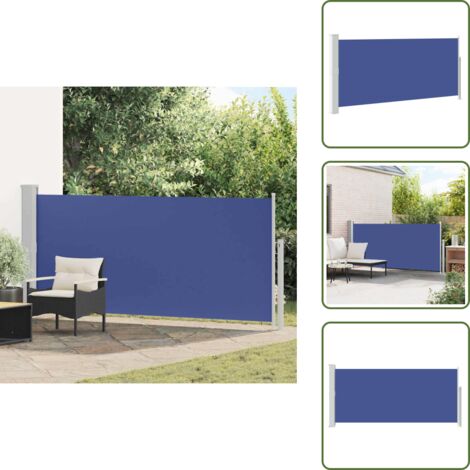 Tenda da balcone - vidaXL Tenda da Sole Laterale Retrattile 140 x 300 cm Blu - Tenda da patio
