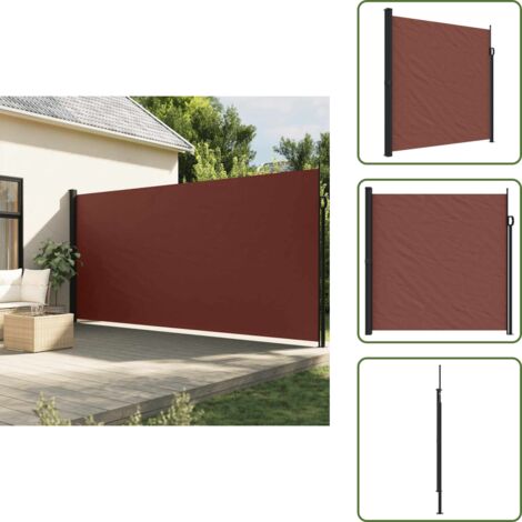 Tenda da balcone - vidaXL Tenda da Sole Laterale Retrattile Marrone 200x600 cm - Tenda da terrazza
