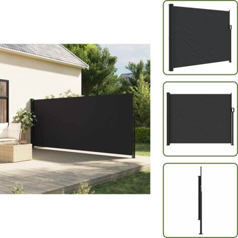Tenda da balcone - vidaXL Tenda da Sole Laterale Retrattile Nera 160x300 cm - Tenda da terrazza