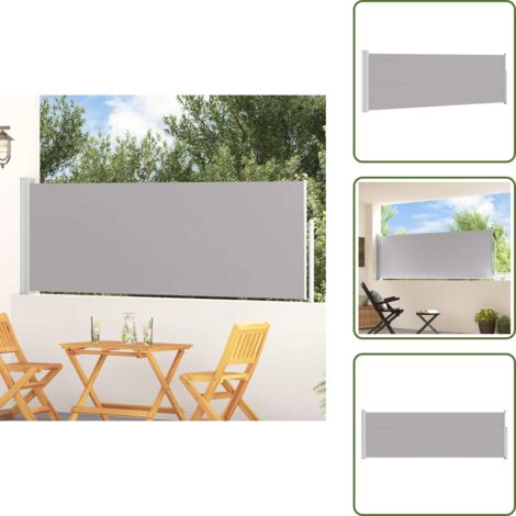 Tenda da balcone - vidaXL Tenda Laterale Retrattile per Patio 100x300 cm Grigio - Tenda da patio