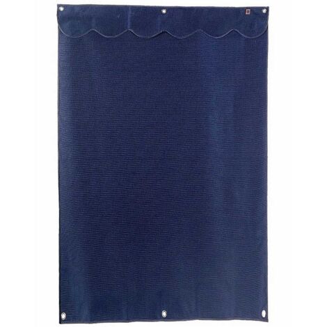 Tenda da box intera da parete in nylon lavabile con cinturini in tessuto a strappo: cm 114 x 175(h), Blu 09