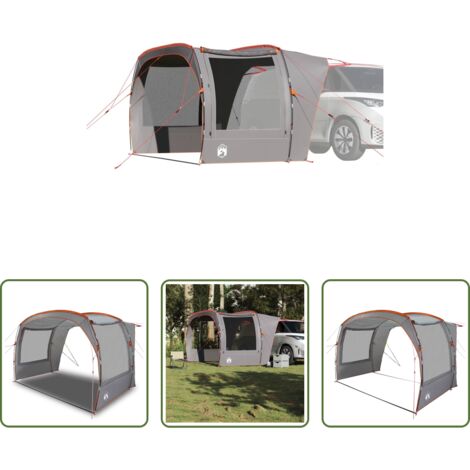 Tenda da campeggio -  Tenda da Campeggio per Auto Grigio e Arancione Impermeabile