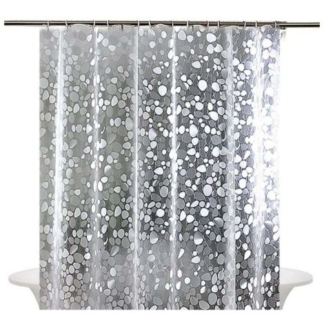 Tenda da doccia 180 x 200 cm, antimuffa, impermeabile, vasca da bagno, EVA, anelli per tenda da doccia