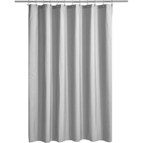 Tenda da doccia grigia, PEVA di alta qualità, tenda da doccia leggera, grigia (240 cm x 200 cm)