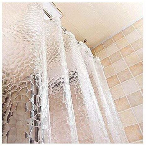 Tenda da doccia in EVA, spessa, trasparente, impermeabile, antimuffa, per il bagno - 120 x 180 cm