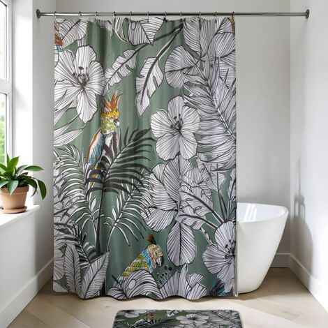 Tenda da doccia in poliestere 180x200 cm - jungle fever kaki - Tendance