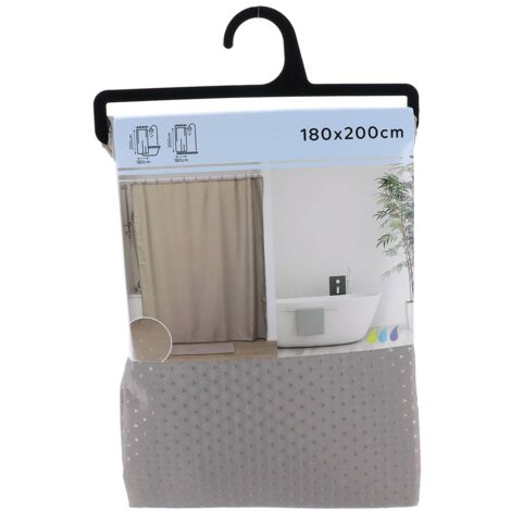 Tenda da doccia in poliestere 180x200cm motivo diamante - taupe - Tendance