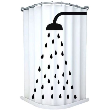 Tenda da doccia moderna con superficie idrorepellente, realizzata con materiali riciclati.