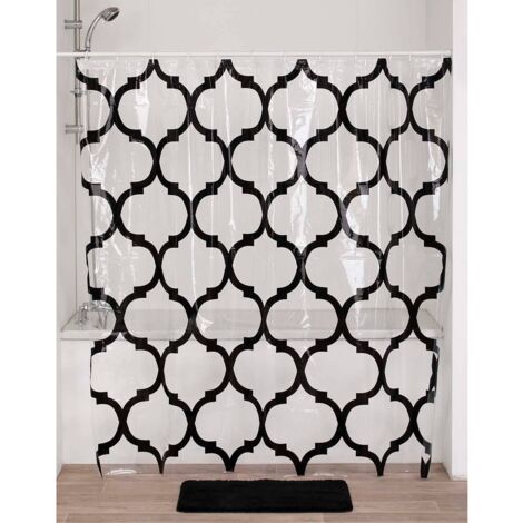 Tenda da doccia peva 180x180 cm trasparente stampata - marrakech - Tendance