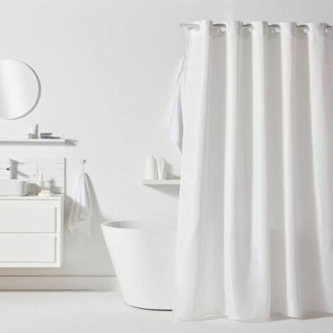 Tenda da Doccia TODAY Bianco Poliestere 180 x 200 cm (12 Unità)