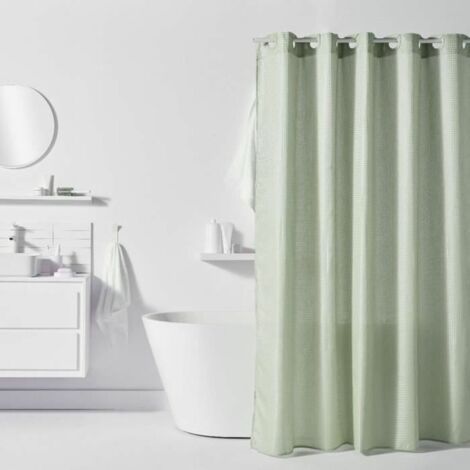 Tenda da Doccia TODAY Verde Vert Poliestere 180 x 200 cm (12 Unità)