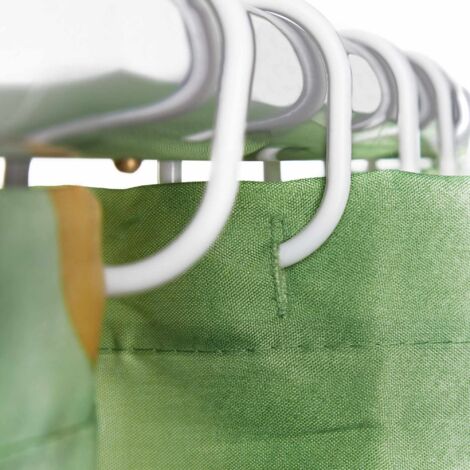 Tenda da doccia verde bambù