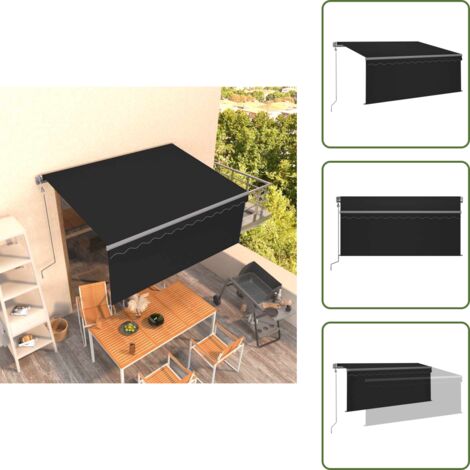 Tenda da esterno - vidaXL Tenda Retrattile Automatica con Parasole 3,5x2,5 m Antracite - Tenda oscurante