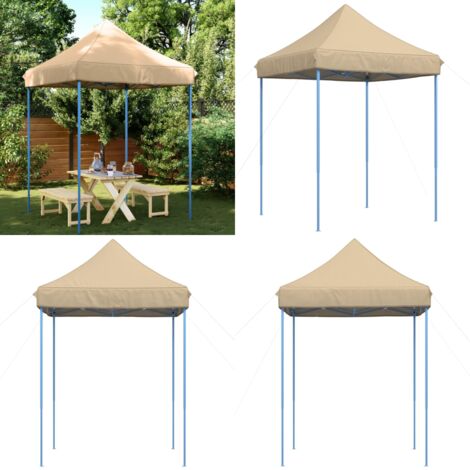 Tenda da Festa Pieghevole Pop-Up Beige 200x200x306 cm - Tenda da festa - Tenda da giardino