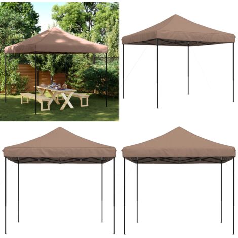 Tenda da Festa Pieghevole Pop-Up Marrone 292x292x315 cm - Tenda da festa - Tenda da giardino