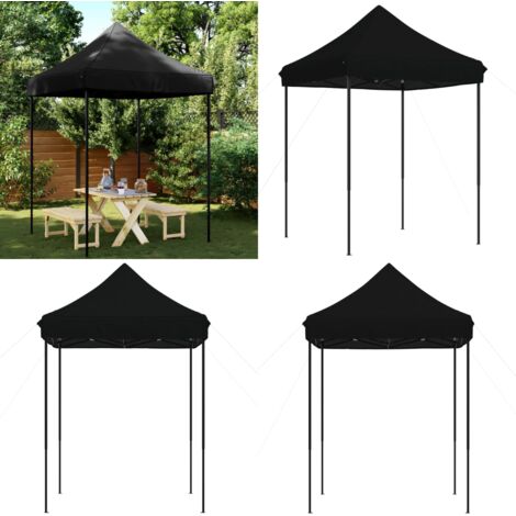 Tenda da Festa Pieghevole Pop-Up Nero 200x200x306 cm - Tenda pop-up - Tenda pieghevole