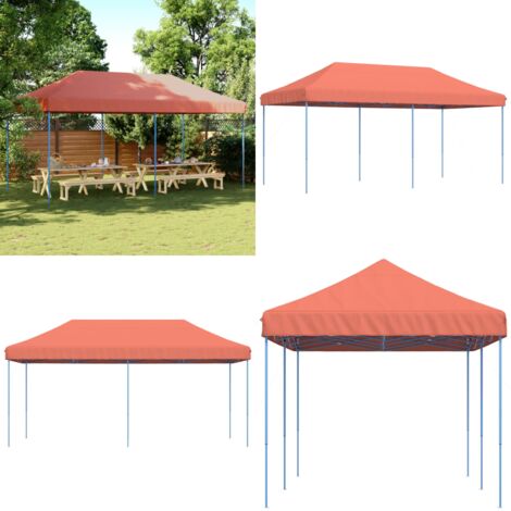 Tenda da Festa Pieghevole Pop-Up Terracotta 580x292x315 cm - Tenda pop-up - Tenda pieghevole