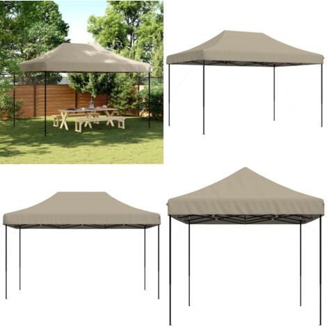 Tenda da Festa Pieghevole Pop-Up Tortora 292x292x315 cm - Tenda da giardino - Tenda per eventi