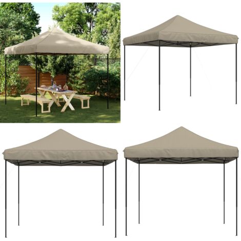 Tenda da Festa Pieghevole Pop-Up Tortora 292x292x315 cm - Tenda pop-up - Tenda pieghevole
