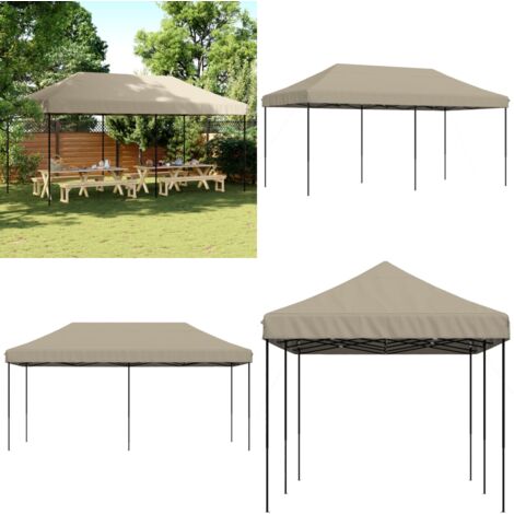 Tenda da Festa Pieghevole Pop-Up Tortora 580x292x315 cm - Tenda pop-up - Tenda pieghevole