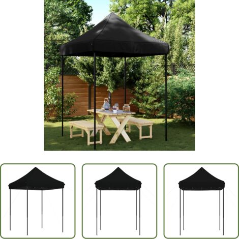 Tenda da festa -  Tenda da Festa Pieghevole Pop-Up Nero 200x200x306 cm