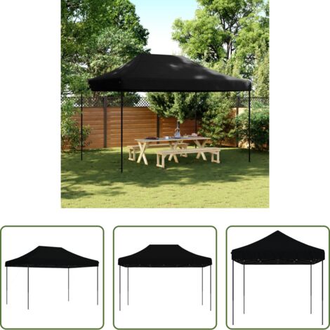 Tenda da festa -  Tenda da Festa Pieghevole Pop-Up Nero 410x279x315 cm