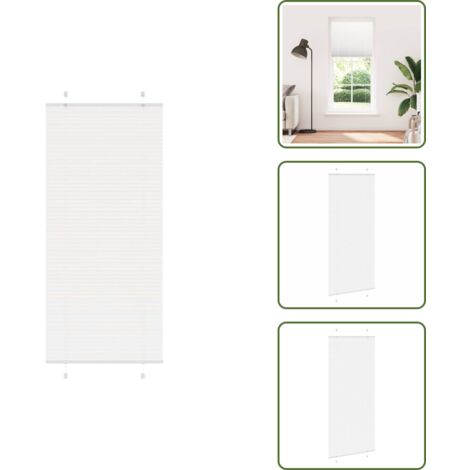 Tenda da finestra - vidaXL Tenda Plissettata Bianca 85x200 cm Larghezza Tessuto 84,4 cm - Tenda per camera da letto