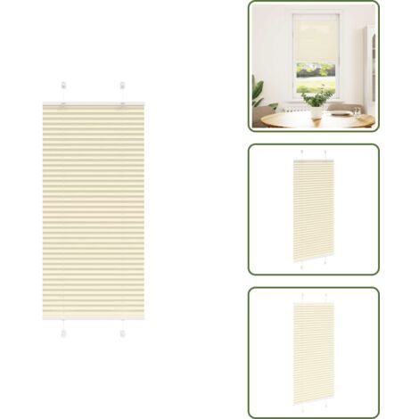 Tenda da finestra - vidaXL Tenda Plissettata Crema 60x150 cm Larghezza Tessuto 59,4 cm - Tenda per camera da letto